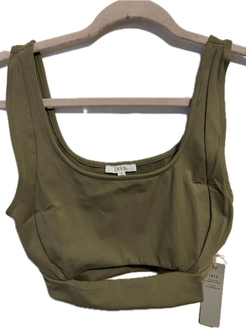 iris Olive Scoop Support Bralette